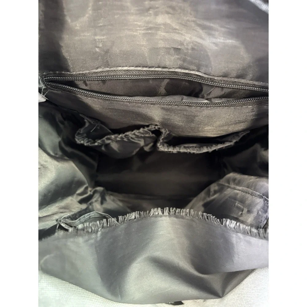 Eddie Bauer First Adventure Backpack Diaper Bag Gray Black Travel Pack Read